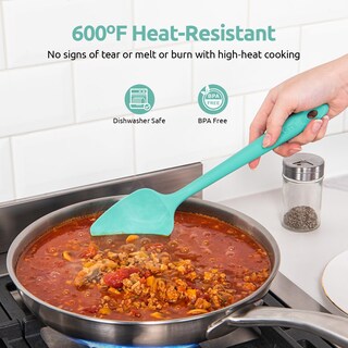 Foto 3 | Foto 3 | Juego De Espátulas De Silicona U-taste 600 °c, Resistentes Al Calor, Verde Azulado Y Aguamarina - Venta Internacional.