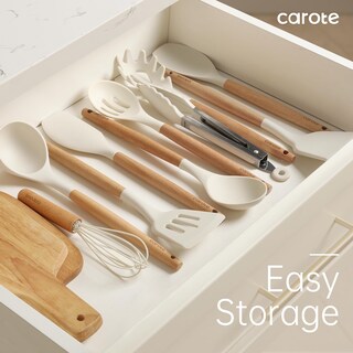 Foto 6 | Foto 6 | Juego de Utensilios de Cocina Carote Silicone 10 Piezas con Mango De Madera - Venta Internacional