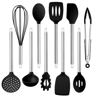 Foto 1 | Foto 1 | Juego De Utensilios De Cocina Cook With Color Silicone De 10 Piezas, Color Negro - Venta Internacional.