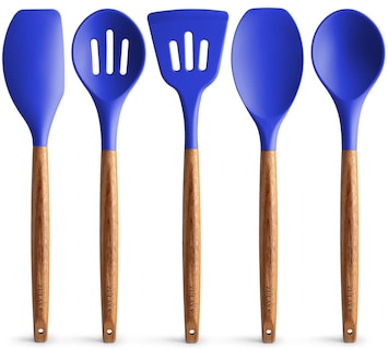 Foto 1 | Foto 1 | Set de Utensilios Zulay Kitchen de Silicona Antiadherente con Madera de Acacia - Venta Internacional