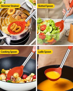 Foto 4 | Foto 4 | Juego De Utensilios De Cocina Bundlepro De Silicona, 8 Piezas, Resistentes Al Calor - Venta Internacional.