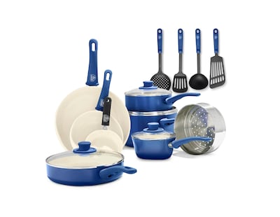 Foto 1 | Foto 1 | Juego De Utensilios De Cocina Greenlife Soft Grip, 16 Piezas, Cerámica No Tóxica - Venta Internacional.