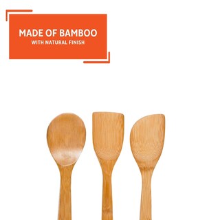 Foto 3 | Foto 3 | Juego De Cucharas Para Utensilios De Cocina Imusa Usa, 3 Piezas, Bambú - Venta Internacional.