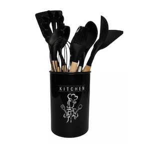 Foto 3 | Foto 3 | Utensilios De Silicona Xtellar 12pz Espátulas Para Cocina Color Negro