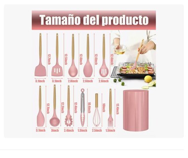 Foto 3 | Foto 3 | Utensilios Silicona De Cocina Espatulas Brochas Teker 12 Set Xtellar