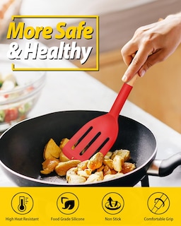 Foto 4 | Foto 4 | Espátula De Cocina Bundlepro De Silicona Resistente Al Calor, Juego De 2 - Venta Internacional.