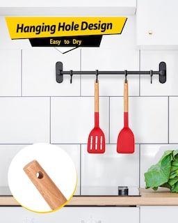 Foto 6 | Foto 6 | Espátula De Cocina Bundlepro De Silicona Resistente Al Calor, Juego De 2 - Venta Internacional.