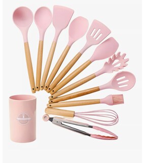 Foto 1 | Foto 1 | Utensilios De Cocina Para Reposteria Kit De 12 Piezas De Silicona Uso Profesional Xtellar Color Rosa