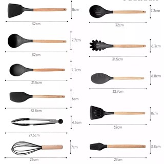 Foto 4 | Foto 4 | Juego De Utensilios Cocina De Silicona & Cuchillos 19 Piezasxtellar Modelo Negro