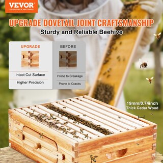 Foto 2 | Foto 2 | Caja Para Colmenas Beehive Vevor, Tamaño Mediano, Tamaño Super Bee, De 10 Marcos, Con Ventanas - Venta Internacional.