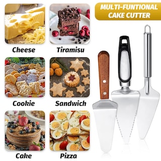 Foto 6 | Foto 6 | Juego De Servidores Pie Patelai De Acero Inoxidable Con Mango Cómodo - Venta Internacional.
