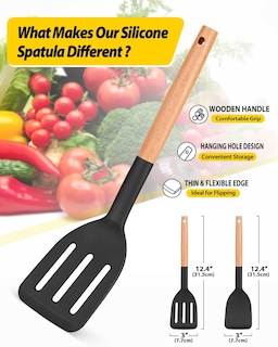 Foto 2 | Foto 2 | Espátula De Cocina Bundlepro De Silicona Resistente Al Calor, Juego De 2 - Venta Internacional.