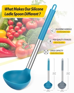 Foto 2 | Foto 2 | Ladle Spoon Bundlepro, Paquete De 2 Unidades, Silicona, Muy Resistentes Al Calor - Venta Internacional.
