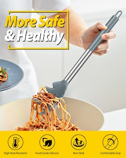 Foto 3 | Foto 3 | Cuchara Para Fideos Pasta Fork Bundlepro De Silicona Resistente Al Calor, 2 Unidades - Venta Internacional.