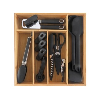 Foto 1 | Foto 1 | Juego De Utensilios De Cocina Cook With Color Bamboo, 18 Piezas Con Organizador - Venta Internacional.