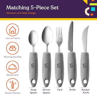 Foto 4 | Foto 4 | Juego De Cocina Adaptive Utensilios Special Supplies De 5 Piezas, Color Gris - Venta Internacional.
