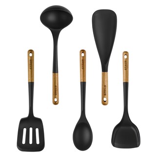 Foto 1 | Foto 1 | Juego De Utensilios De Cocina Staub De Silicona Con Mango De Madera 5 Piezas - Venta Internacional.