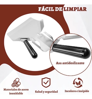 Foto 5 | Foto 5 | Cuchara Belug De Acero Inoxidable Para Patatas Fritas Y Palomitas Plata Negro
