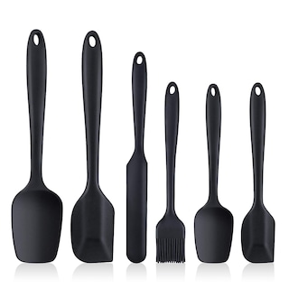 Foto 1 | Foto 1 | Juego De 6 Espátulas De Silicona Apta Para Uso Alimentario Resistentes Al Calor Color Negro - Venta Internacional.
