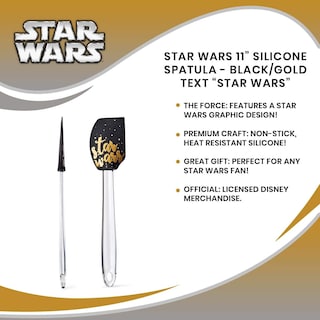 Foto 7 | Foto 7 | Espátula De Cocina De Silicona Seven20 Star Wars 28 Cm Negro/dorado - Venta Internacional.