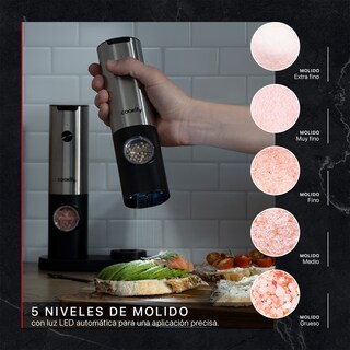Foto 5 | Foto 5 | Molinillo Eléctrico De Sal Y Pimienta Cookify Recargable