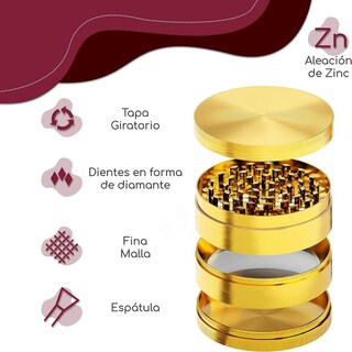 Foto 4 | Foto 4 | Vituzzi Grinder Para Especias Color Dorado 55mm