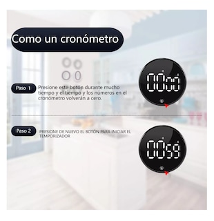 Foto 2 | Foto 2 | Cronómetro Magnético Digital Para Cocina, Pantalla Led Grande Negro