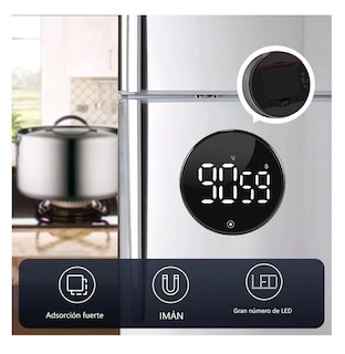 Foto 5 | Foto 5 | Cronómetro Magnético Digital Para Cocina, Pantalla Led Grande Negro