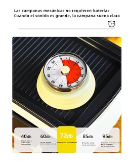 Foto 4 | Foto 4 | Temporizador Con Soporte Magnético Para Cocina color Plata/Amarillo