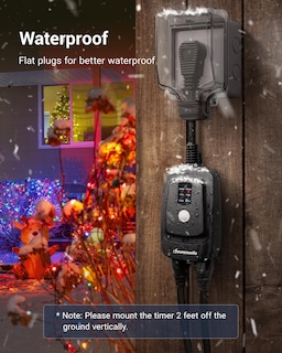 Foto 4 | Foto 4 | Temporizador Para Exteriores Dewenwils, Toma De Corriente Impermeable, 15 A, 1/2 Hp, Certificado Ul - Venta Internacional.