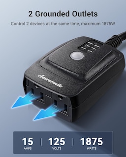 Foto 7 | Foto 7 | Temporizador Para Exteriores Dewenwils, Toma De Corriente Impermeable, 15 A, 1/2 Hp, Certificado Ul - Venta Internacional.