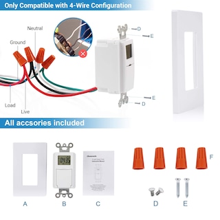 Foto 3 | Foto 3 | Interruptor Temporizador De Pared Dewenwils Para 7 Días Y 7 Ajustes De Encendido/apagado - Venta Internacional.