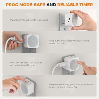 Foto 3 | Foto 3 | Timer Outlet Tessan, Temporizador De Cuenta Regresiva Para Enchufe Eléctrico, 1875 W - Venta Internacional.