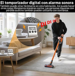 Foto 4 | Foto 4 | Xtellar Temporizador Digital De Cocina De Acero Inoxidable Con Potente Adhesión Magnética