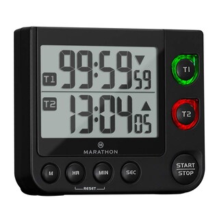 Foto 7 | Foto 7 | Temporizador Digital Dual Marathon 100 Hour Con Alarma Negro - Venta Internacional.
