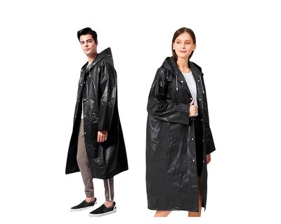 Foto 1 | Foto 1 | Impermeable Gabardina Portátil Negro