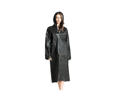 Foto 3 | Foto 3 | Impermeable Gabardina Portátil Negro