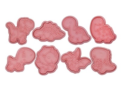 Foto 1 | Foto 1 | Cortadores De Galletas Dinosaurios Moldes Repostería 8 Pzs, Rosa