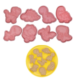Foto 2 | Foto 2 | Cortadores De Galletas Dinosaurios Moldes Repostería 8 Pzs, Rosa