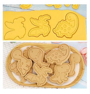 Foto 3 | Foto 3 | Cortadores De Galletas Dinosaurios Moldes Repostería 8 Pzs, Rosa