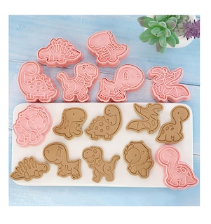 Foto 5 | Foto 5 | Cortadores De Galletas Dinosaurios Moldes Repostería 8 Pzs, Rosa