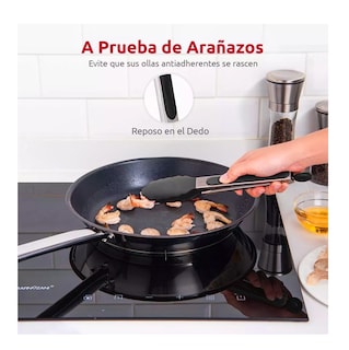 Foto 4 | Foto 4 | Pinzas de Acero Inoxidable y Silicona para Cocina 3 Piezas color Negro