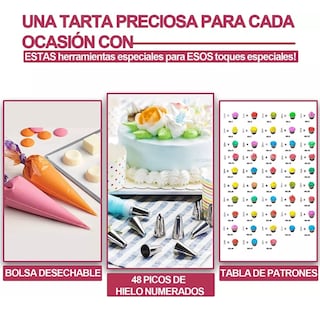 Foto 3 | Foto 3 | Juego de Decoración para Repostería 200 Piezas Eo Safe Imports Esi-11387-1 Multicolor