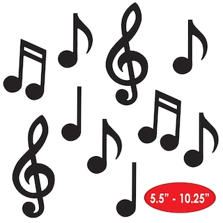 Foto 3 | Foto 3 | Mininotas Musicales Con Siluetas De Cutout Pieces Beistle, 10 Unidades - Venta Internacional.