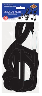 Foto 4 | Foto 4 | Mininotas Musicales Con Siluetas De Cutout Pieces Beistle, 10 Unidades - Venta Internacional.