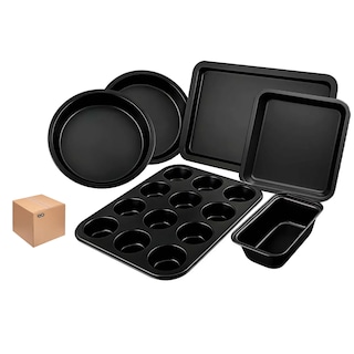 Foto 1 | Foto 1 | Kit 6pzas Charolas Moldes Teflón Eo Safe Imports Esi-20607 Negro