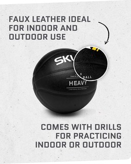 Foto 6 | Foto 6 | Balón De Baloncesto De Entrenamiento Pesado Sklz De 3 Libras, Piel Sintética Negra - Venta Internacional.