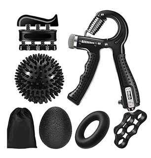 Foto 1 | Foto 1 | Ejercitador De Dedo Fortalecedor Resistencia Mano Grip 6 Pzs, Negro