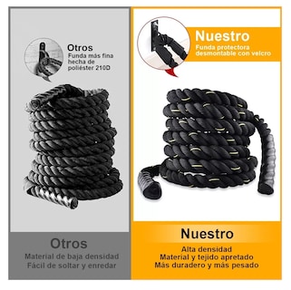 Foto 5 | Foto 5 | Cuerda de Batalla BELUG color Negro para Crossfit Azote Cuerda Tira y Afloja 6 M