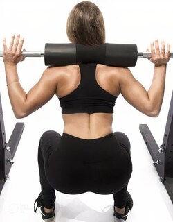 Foto 5 | Foto 5 | Cojín Protector Barra Gym Almohadilla Mdfitness Con Cintas Color Naranja Barbell Pad